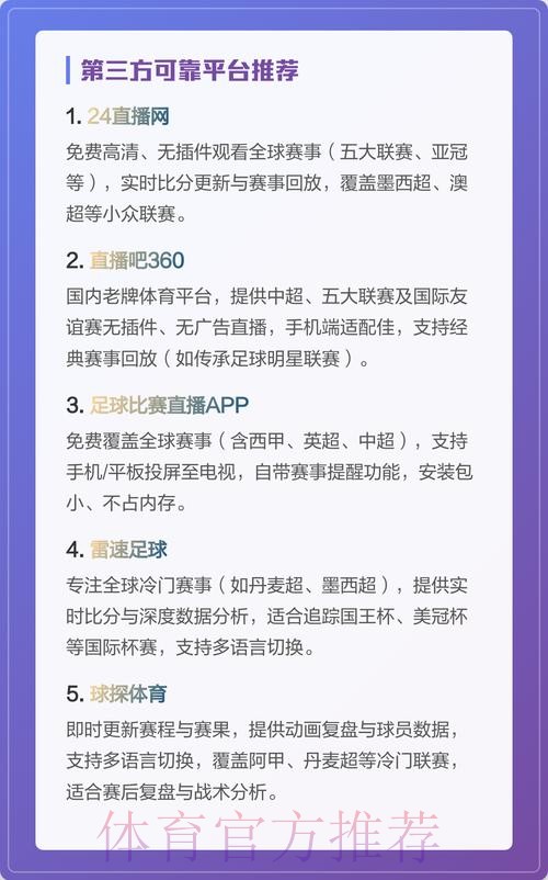 官方权威世界杯直播软件推荐